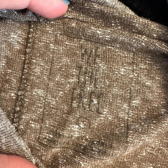 We The Free Heather Tan Sleeveless Tank Slouchy Madrid Top Mock Neck Boho Small - Picture 6 of 7